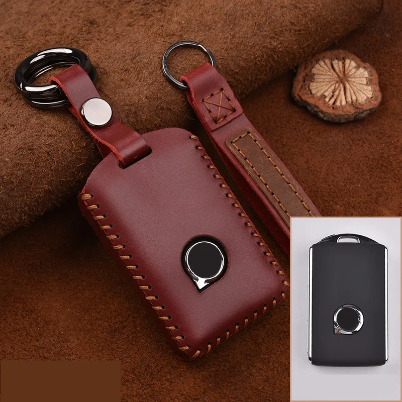 Leather key cover For VOLVO S90 V90 XC90 XC60 XC40 car key case car accessories car styling car interior car keychain set new
