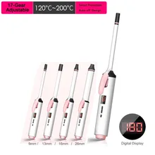 220V электрические бигуди для волос 9/13/16/26 мм Профессиональные волос Curl Утюги Керамика щипцы для завивки волос цифровой Дисплей Инструменты для укладки волос