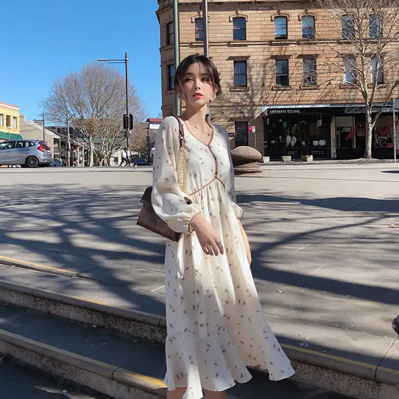 mid length floral dress