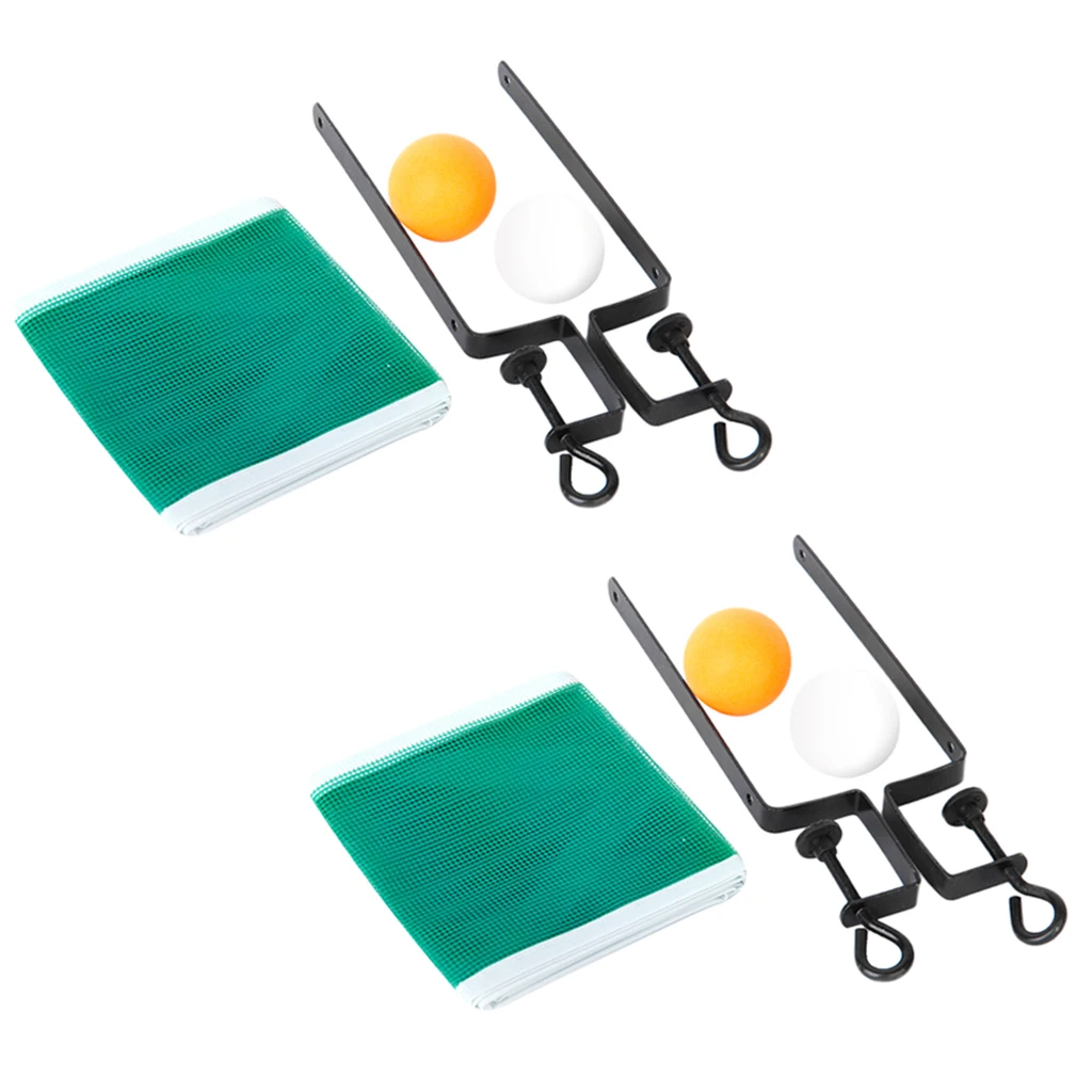 2Sets Table Tennis Chinese Ping Pong Suit 2 Balls With Net/Bracket