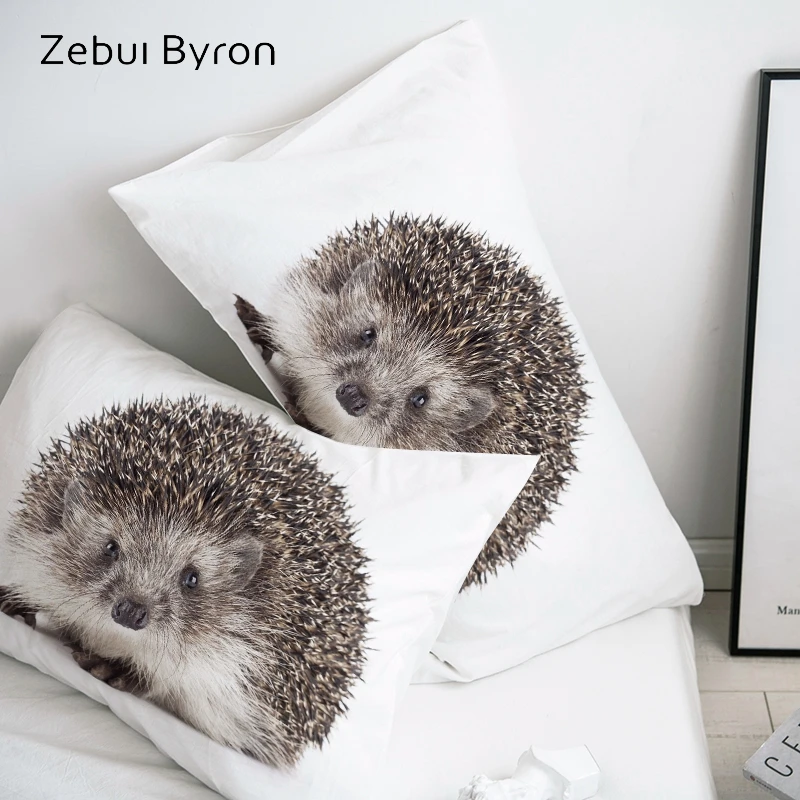 

3D Pillow Case,Pillowcase Custom/50x70/50x75/50x80/70x70 Decorative Pillow Cover,Animal Hedgehog Bedding,Drop Ship