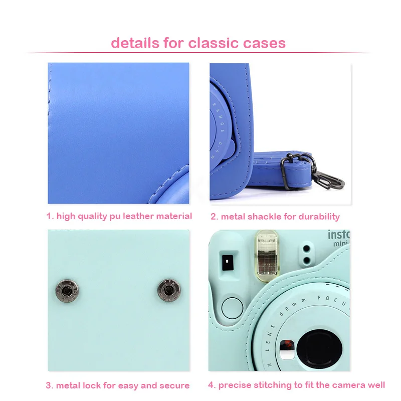 Чехол для Камеры моментальной печати Fujifilm Instax Mini, чехол из искусственной кожи с плечевым ремнем для камеры Instax Mini 9/8+/8 Polariod s