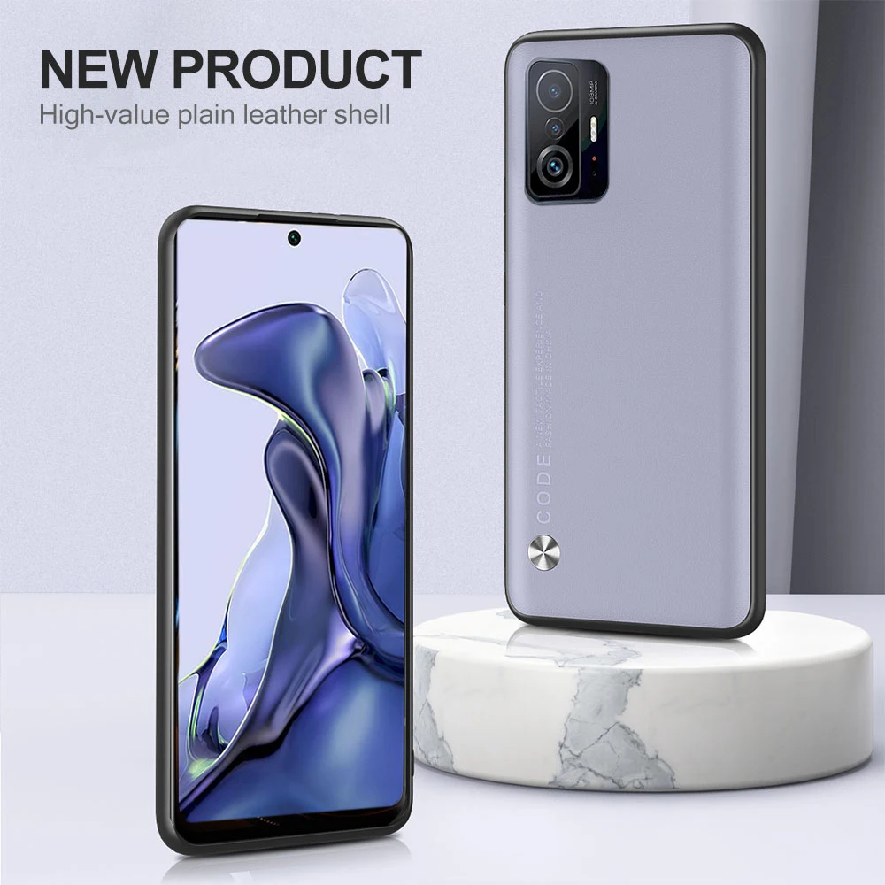 Per Xiaomi 11T Custodia Posteriore In Pelle Tinta Unita A Pois Per Xiaomi 11T Pro Mi11T 11Tpro Mi 11T Pro T11 Custodia Antiurto Per Telefono