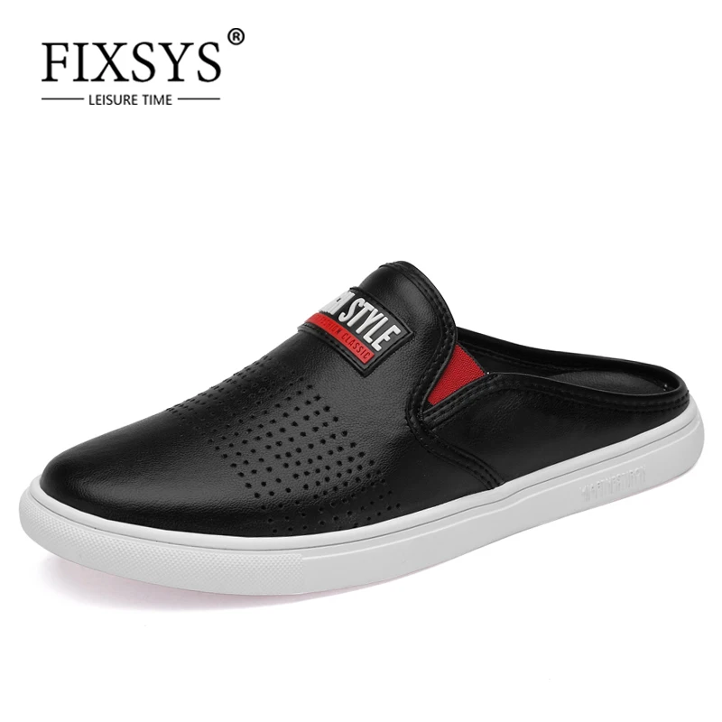 Мужские полу-мокасины FIXSYS парные слипоны полутапочки дышащие мюли