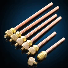 Медный латунный A/C загрузочный клапан для проверки давления зарядки холодильника