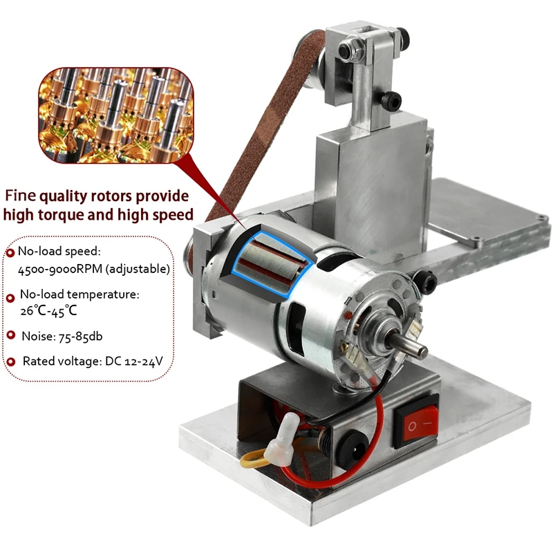 

2019 New Multifunctional Grinder Mini Electric Belt Sander DIY Polishing Grinding Tool S7 #5