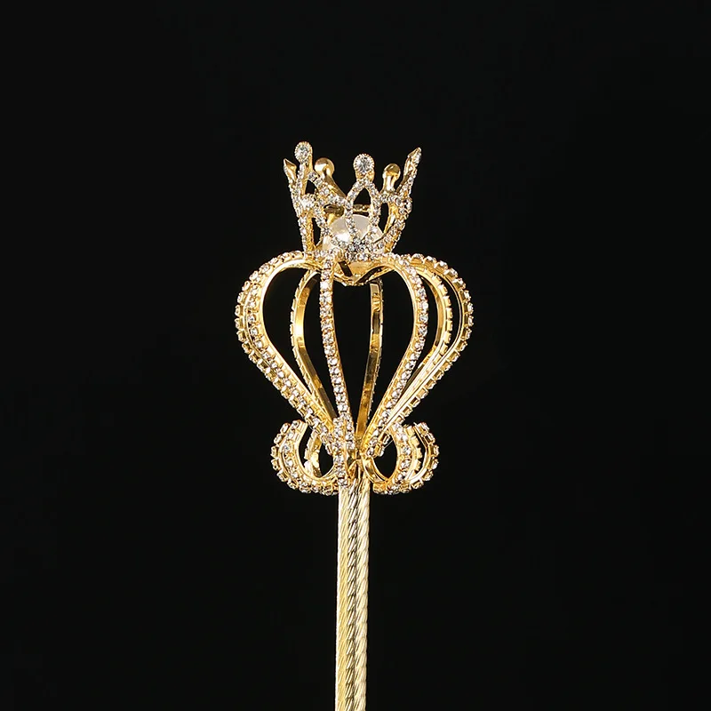 PROD 1005002435834093 Royal Crown style Lotus Scepter Wand Rhinestone
Beauty Pageant Wedding Bridal Magic Fairy Queen Double Side Sceptre
Prop Staff