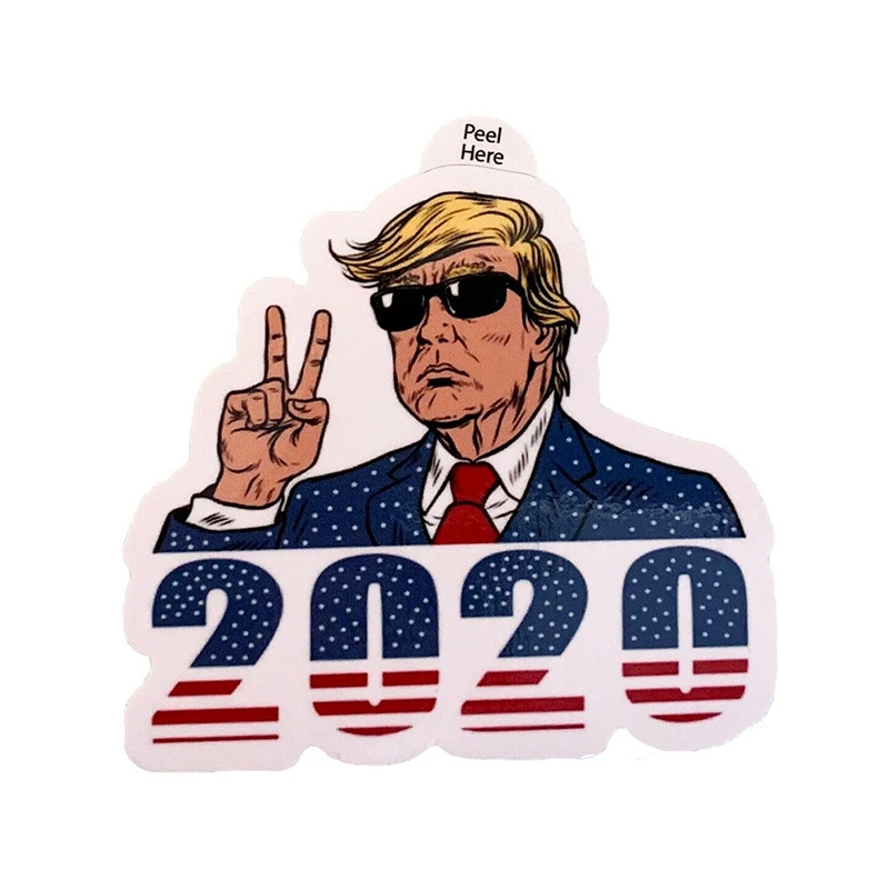4pcs Black Donald Trump 2020 Bumper Sticker 2020 Keep America Great President And 4 Types Notebook Sticker