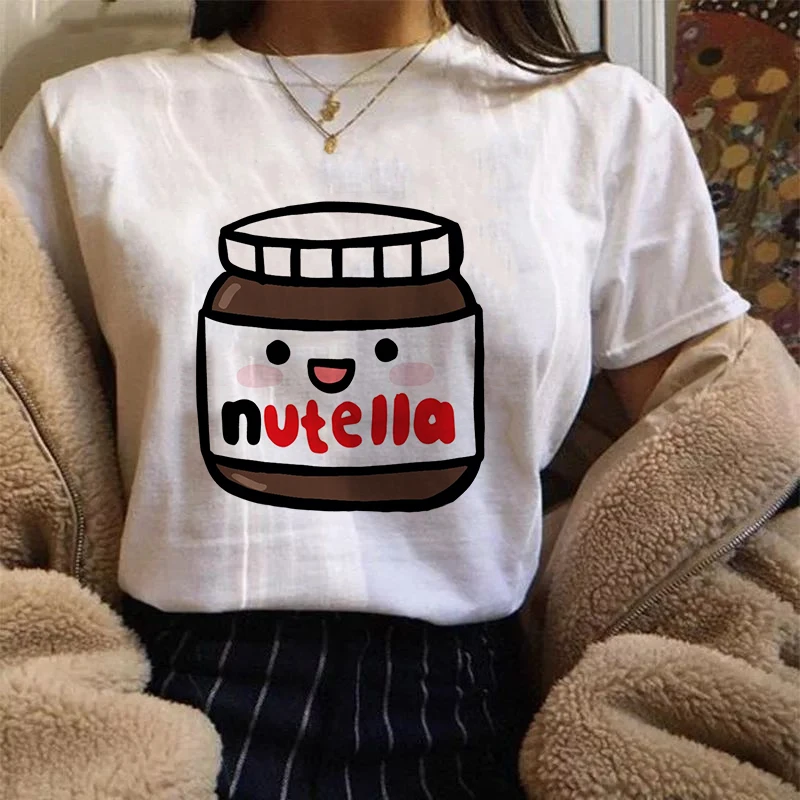 

E Girl Vintage Harajuku Nutella Fashion Kawaii T Shirt Aesthetic Style Graphic Tees Women Clothes Summer Short Sleeve Streetwear