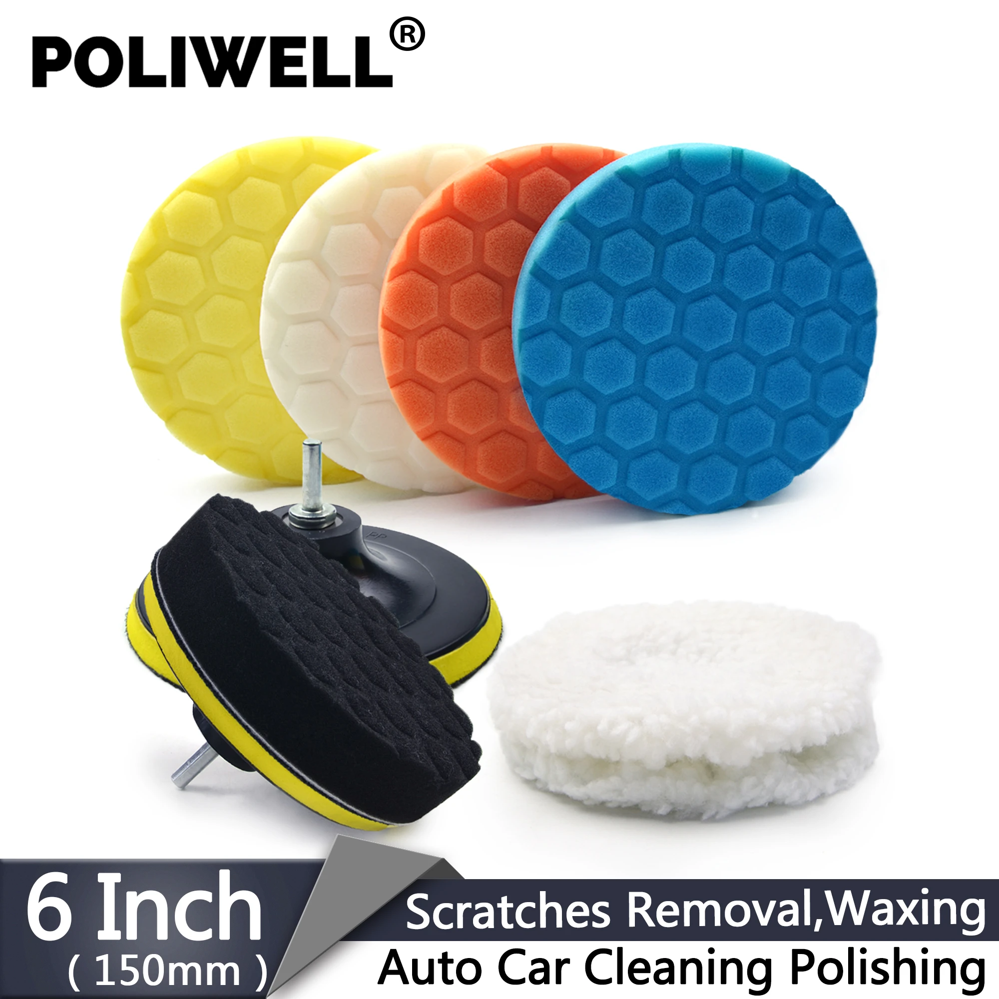 Sponge Polishing Pads For Car Polisher Power Tools Set 75mm With Drill Adapter Sponge Polishing Pads For Car Polisher Power Tools Set 75mm With Drill Adapter