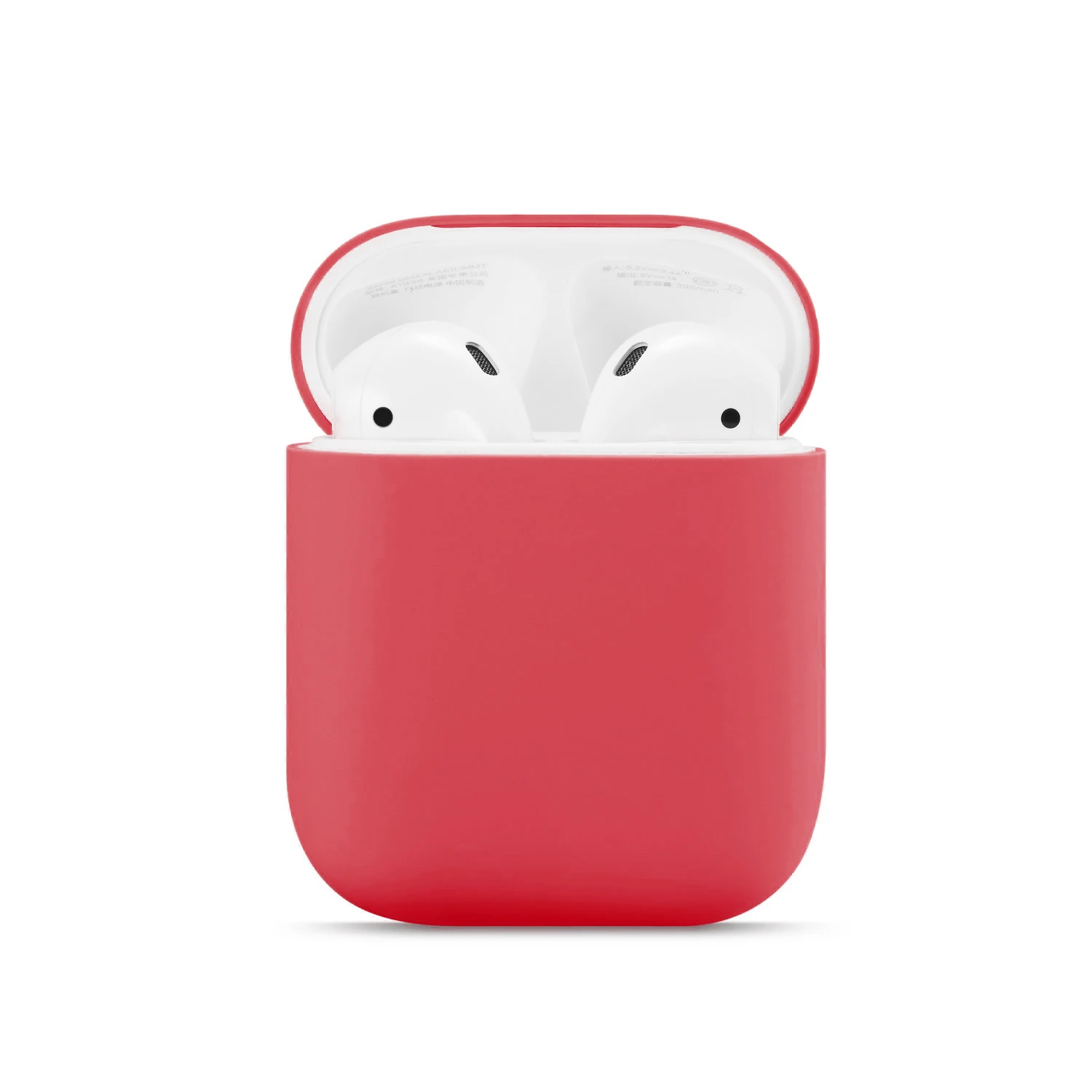 KJOEW сплошной цвет мягкий силиконовый для AirPods apple беспроводной bluetooth защитный чехол для наушников наушник защитный чехол для наушников - Color: R