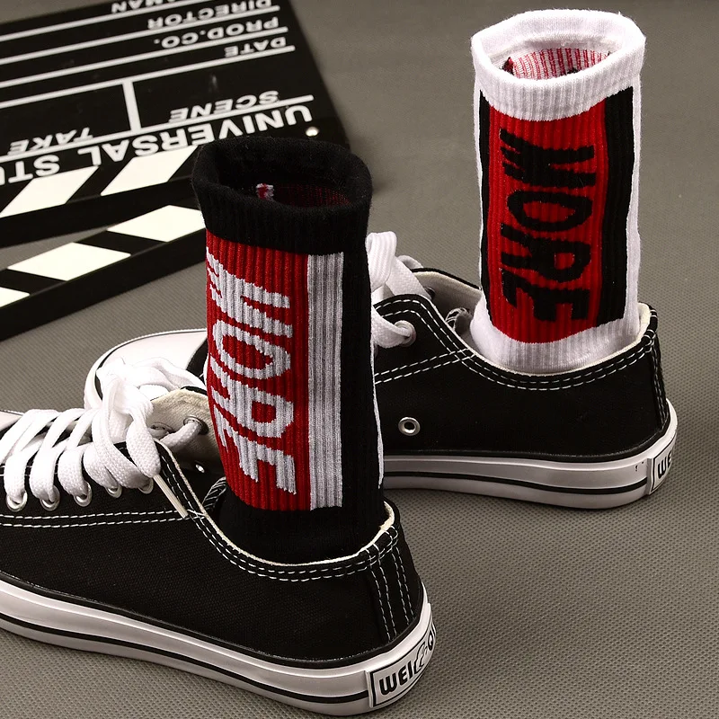 Мужские высокие носки с надписью модные длинные трубы индивидуальные в стиле хип