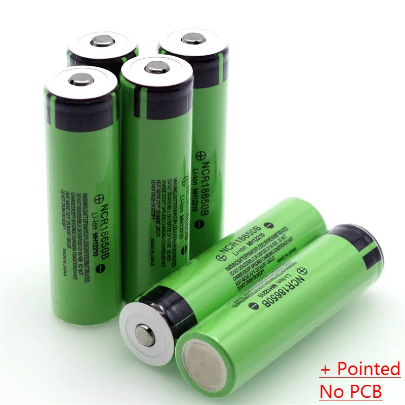 

2019 Newl 18650 3.7 v 3400 mah Lithium Rechargeable Battery NCR18650B with Pointed(No PCB) For flashlight batteries