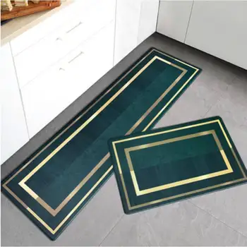 Alfombras-alfombra de PVC de lujo para cocina, Alfombra de viento ligera, antideslizante, resistente al agua y al aceite, para el hogar y el dormitorio