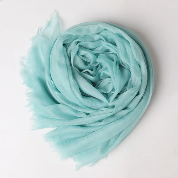 Шарф из чистого кашемира для женщин, элегантные женские шарфы, 90%, мягкий кашемир, сплошной цвет, длинный шарф с кисточкой, 230*100 см, 60 г - Цвет: 17