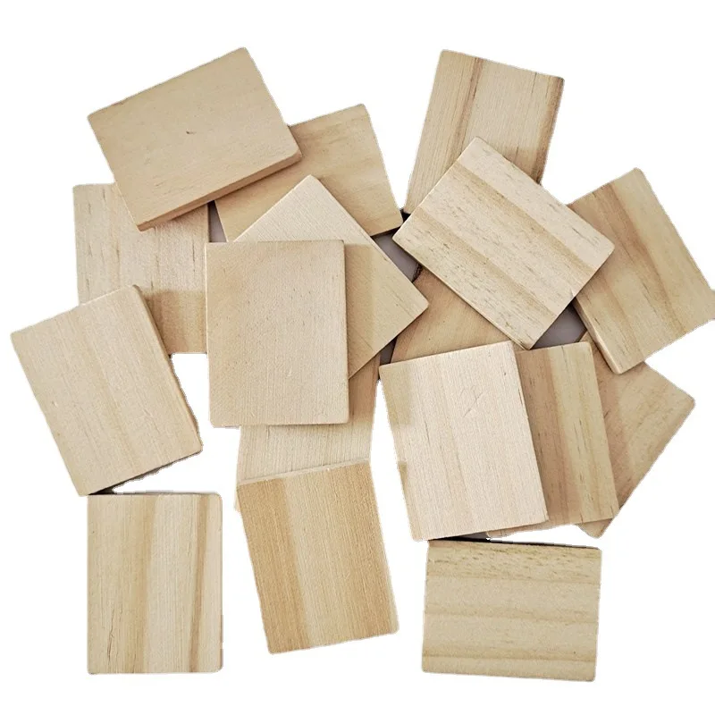 100pcs 80mm Unfinished Wood Pieces Hexagon Blank Wood Slices Wooden Squares  Cutouts For Diy Crafts Painting Staining - Wood Diy Crafts - AliExpress