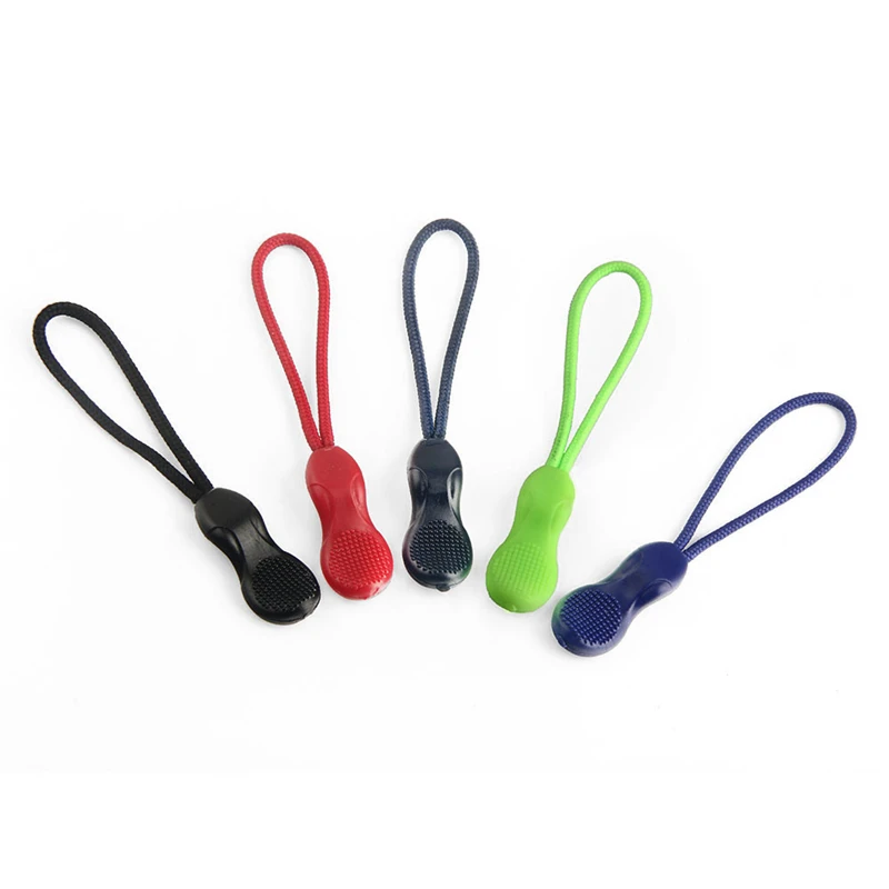 12 Pieces Pack Mix Color Zipper Cord Peanut Shape Zip Pull Strap Lariat Black For Apparel Accessories Zipper Sliders Aliexpress