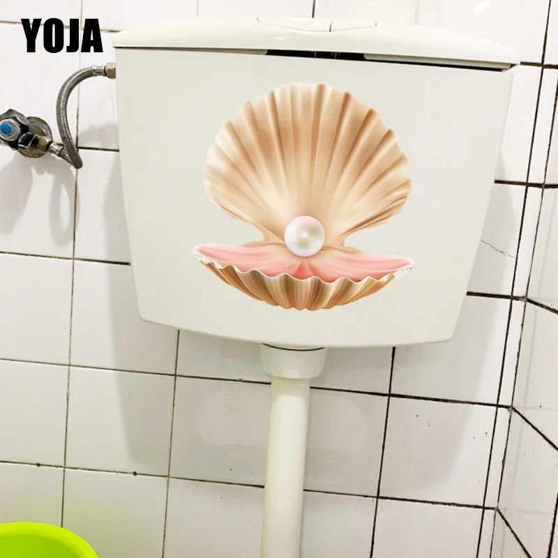 YOJA 22.5×23CM Pearl Scallop Bedroom Wall Decoration Home Room Bathroom Toilet Sticker T1-2829 | Дом и сад