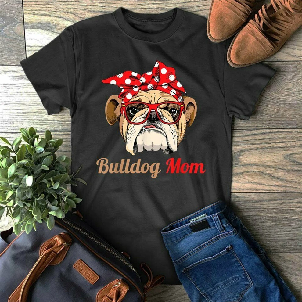 Camiseta divertida de Bulldog Inglés para mamá, regalo Día de la madre, Idea para para jóvenes, de mediana edad|Camisetas| - AliExpress