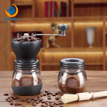 

Retro Coffee Grinder Manual Stainless Steel Machine Bean Grinder Grinding Core Portable Hand Coffee Grinder Spice Storage Jar