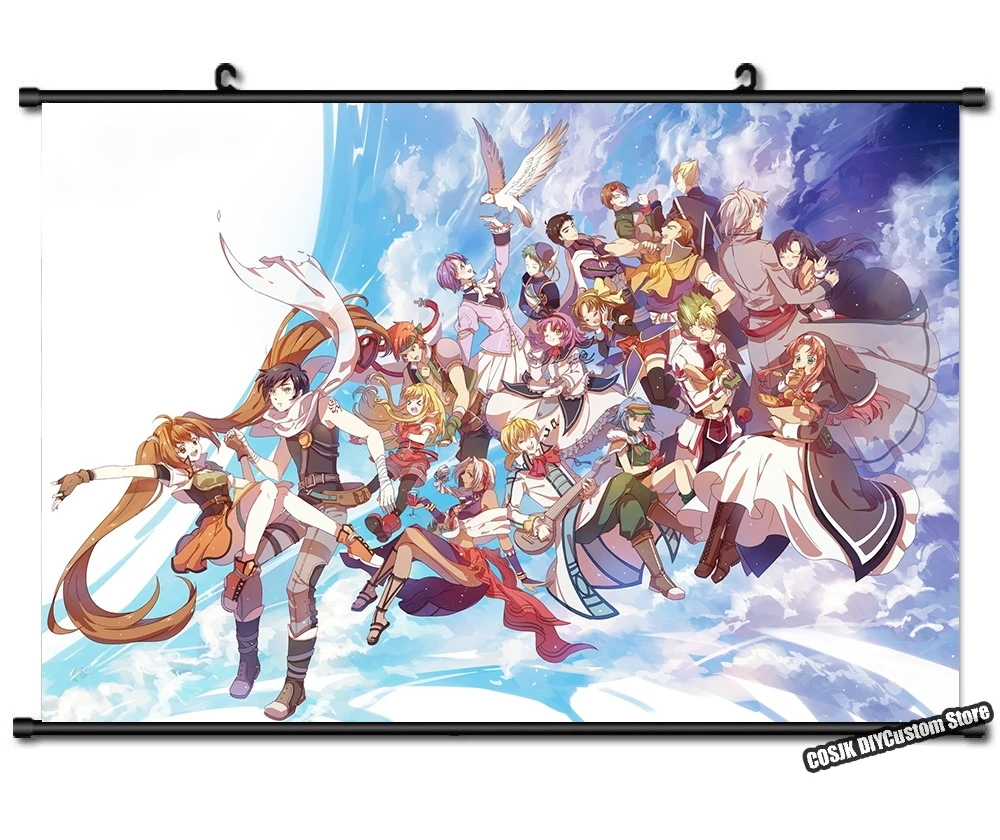 HOT Anime The Legend of Heroes Poster Alisa Reinford Rean Schwarzer Eiyuu Densetsu Wall Scroll Home Decor Collection Art | Тематическая