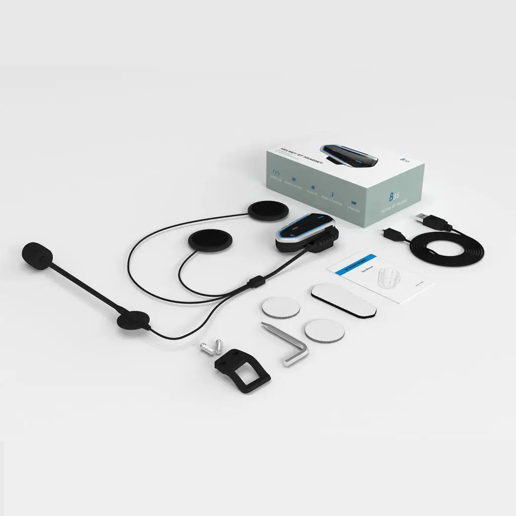 Earphone Waterproof Wireless Long Standby Helmet Headset Speaker Hands Free Bluetooth Motorcycle Energy Saving Music Intercom