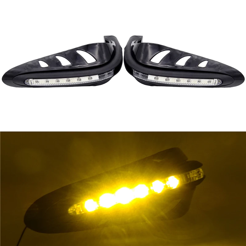 

1 Pair 12V Universal Motorcycle Handguards With LED Light Motocross Hand Guards For ATV Dirt Bike Motor Accessories
