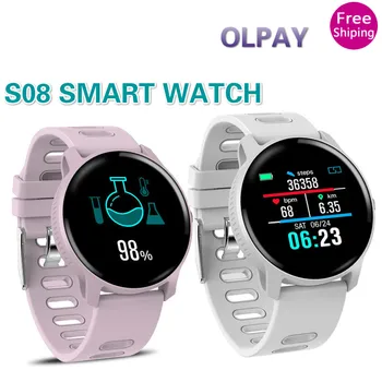 

S08 Smart Watch Men Sport Pedometer Smart Watch Waterproof Fitness Tracker Heart Rate Monitor Women Smartwatches for IOS Andriod