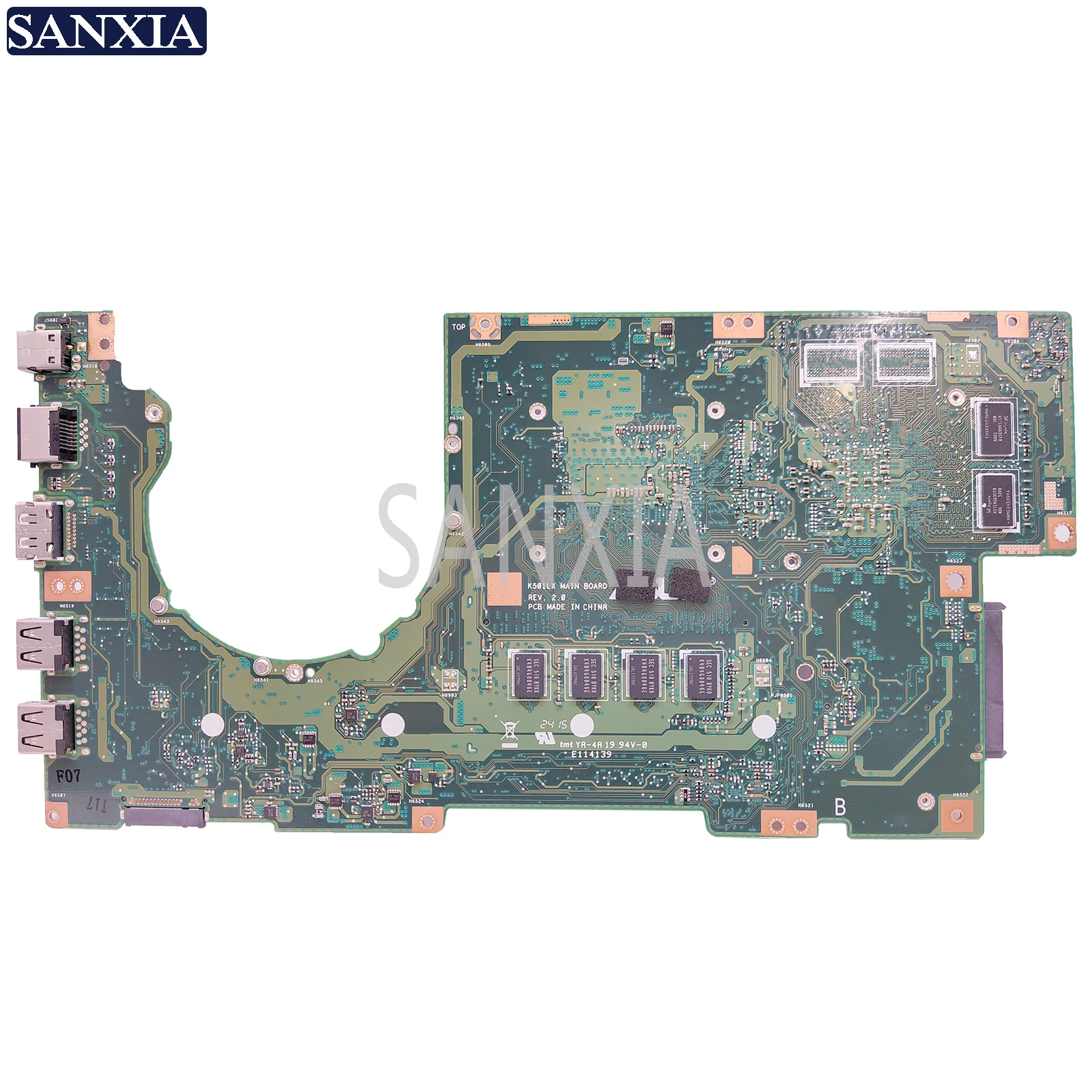  KEFU K501LX Laptop motherboard for ASUS K501LB K501L original mainboard 4GB-RAM I7-5500U GT940M-4G