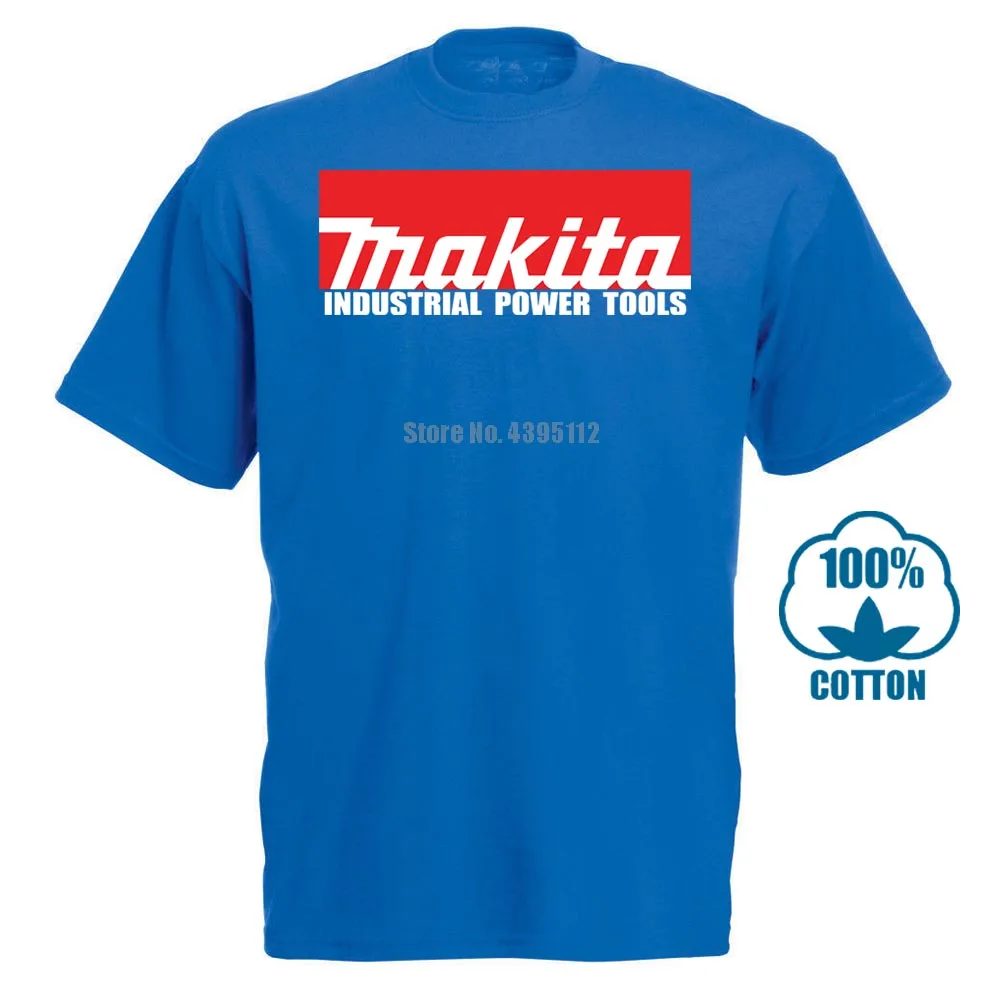 Футболка Makita power Tools, Sz S 5Xl, модная мужская футболка с круглым воротником, брендовая футболка, Мужская футболка с коротким рукавом - Цвет: Синий