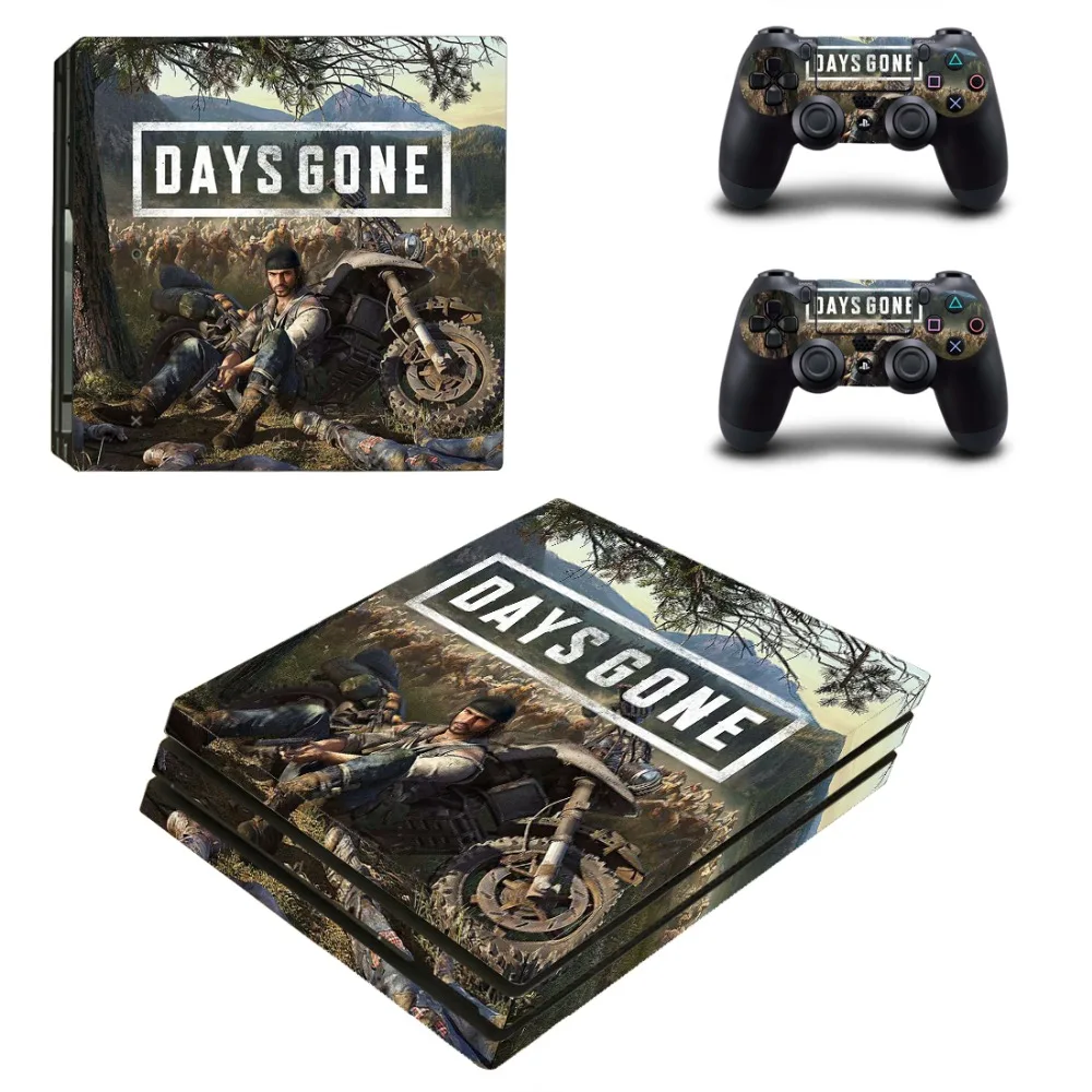 Игра Days Gone PS4 Pro наклейка Play station 4 кожа наклейки для playstation 4 PS4 Pro консоль и контроллер Скины Виниловые - Цвет: Серебристый