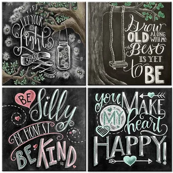 

DIY Diamond Embroidery Cartoon Pictures Of Rhinestones Full Round Diamond Painting Cross Stitch Blackboard Drawing