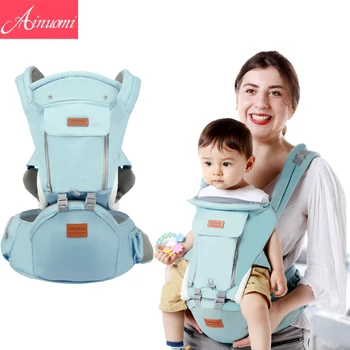 

AINUOMI Removable Wind Cap Kids Adjustable Ergonomic Baby Carrier Sling Front Hug Waist Stool Bebe Kangaroo Hip Seat