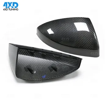 

Dry Carbon Fiber Mirror Cover For Audi R8 RearView Caps mirror case glossy black Replacement Style Lci 2015 2016 2017 2018 2019
