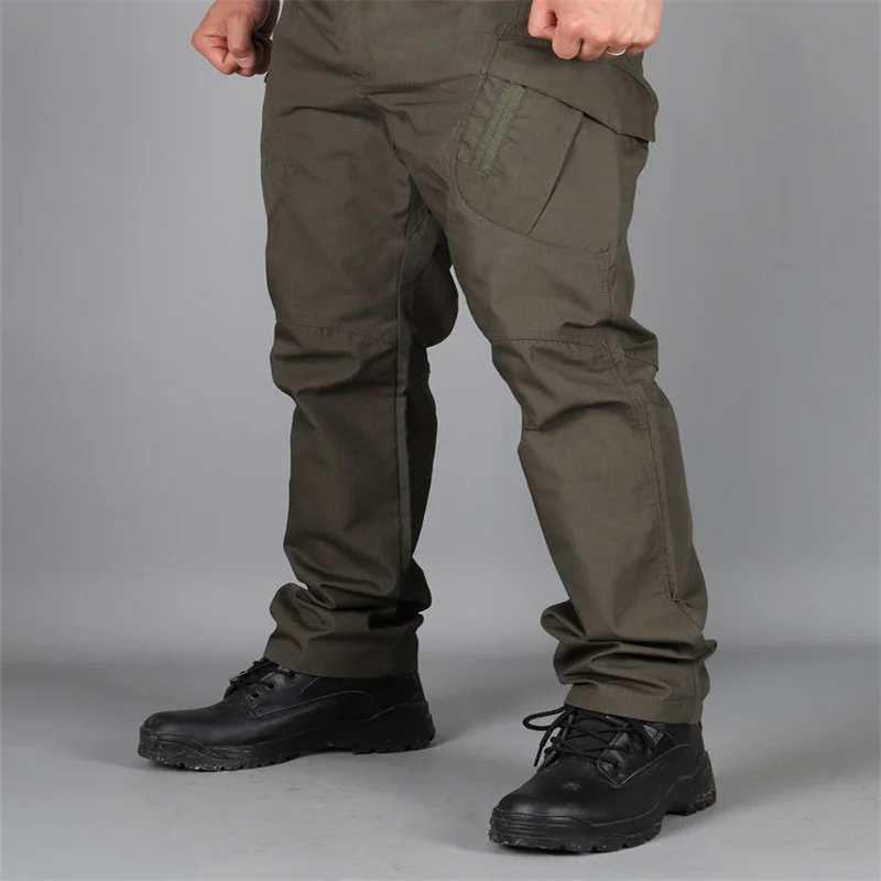 tapered cargo pants Military Man Jacket Tactical Pants Multi Pocket Elastic Waist Military Trousers  Pants Men Slim Sweatpants Cargo Pants Man green cargo pants