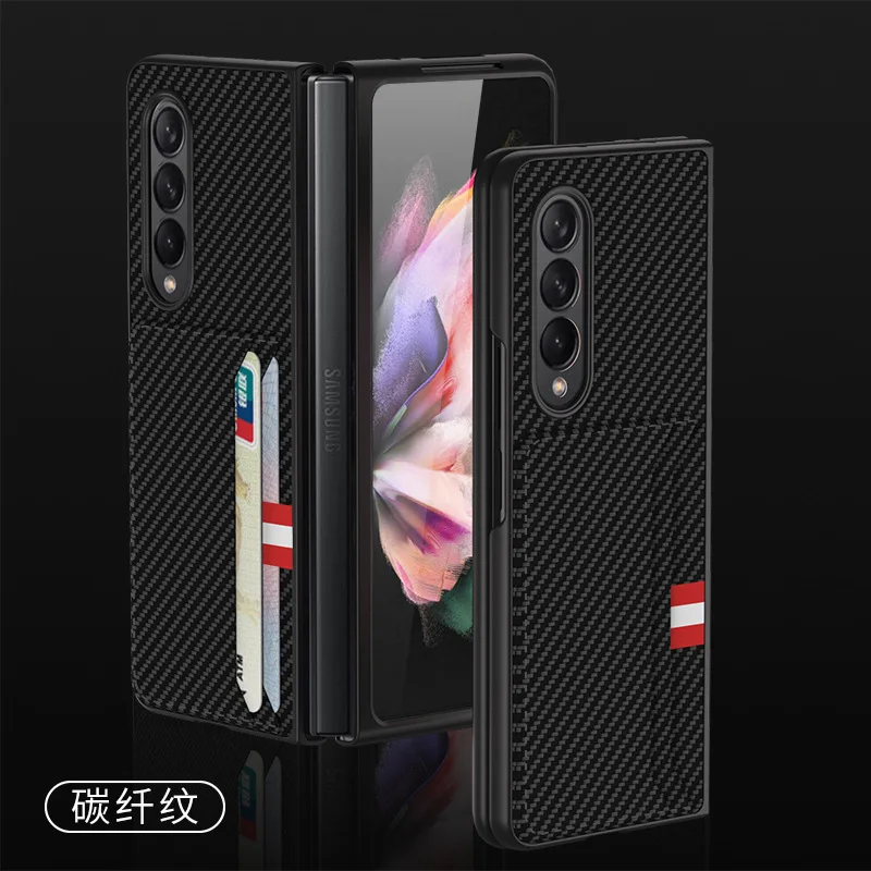 

Винтажный кожаный чехол для Samsung Galaxy Z Fold 3, полноразмерный противоударный чехол с отделением для карт для Samsung Z Fold 3