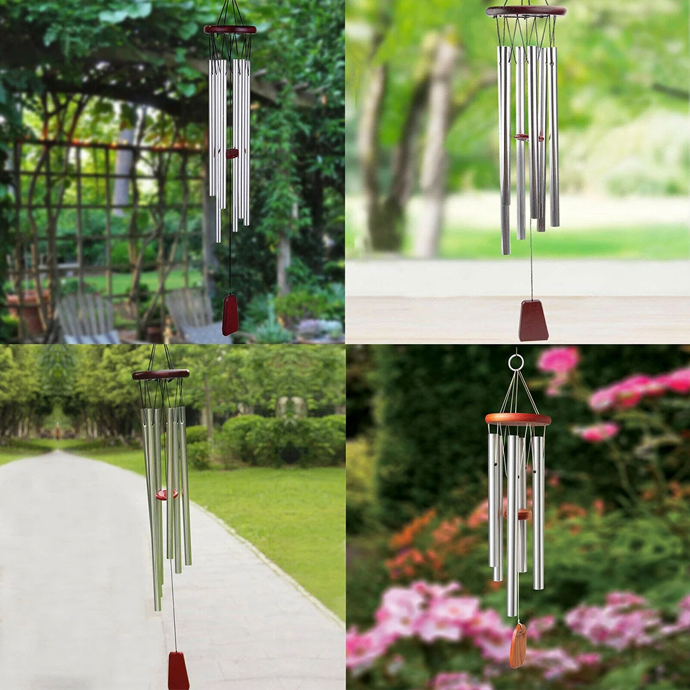 6 Трубок Windchimes Часовня Колокольчик музыка ветра дверь Настенный декор Сад домашний декор античный удивительный Грация глубокий резонансный