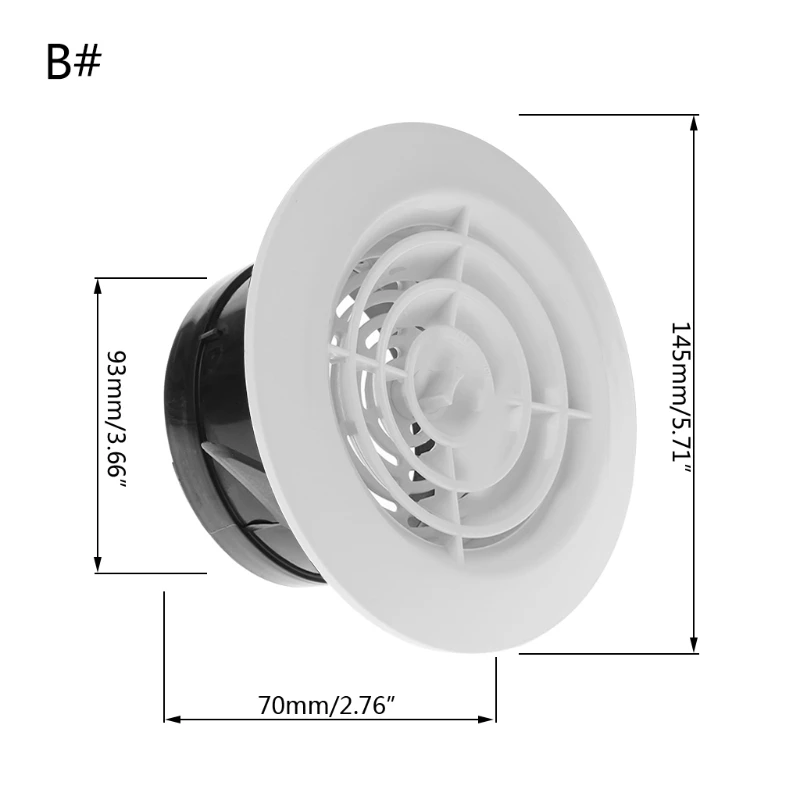 Air Vent Extract Valve Grille Round Diffuser Ducting Ventilation Cover 100mm | Инструменты