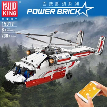 

15012 Creative Toys Technic APP Remote Control Plane Heavy Lift Helicopter model Building Bricks blocks Kid Christmas Gifts