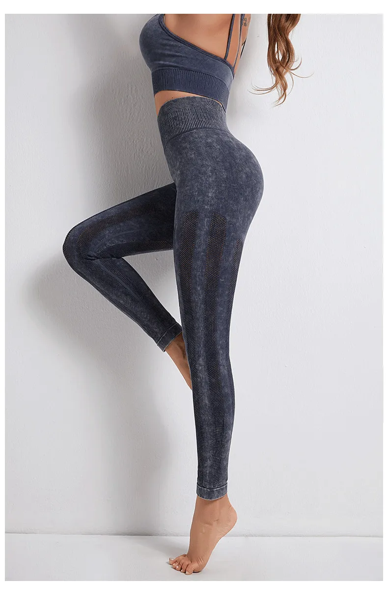 yoga leggings Hollow Out New Sports Pants Skintight Leggings Women High Waist Seamless Mesh Hollow Quick-Drying Gym Running Training Pants lululemon align leggings