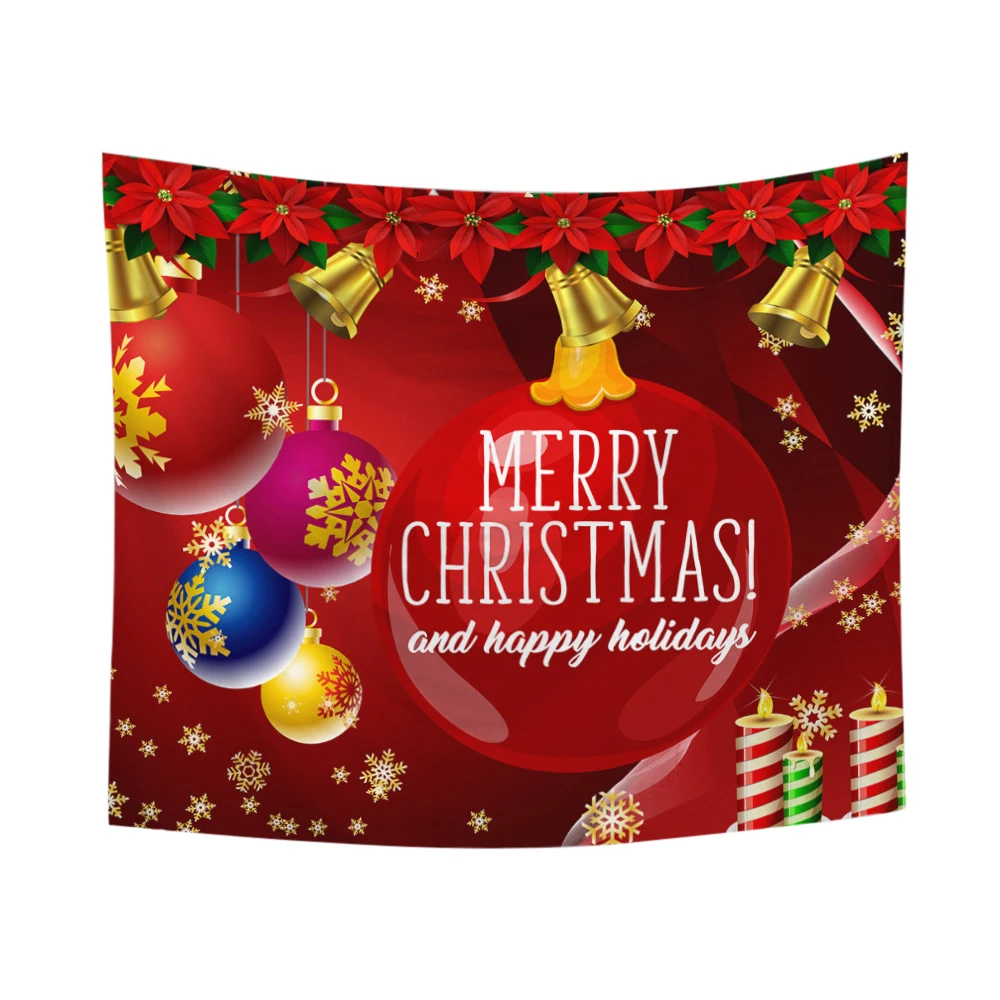 Merry Christmas МАНДАЛА ГОБЕЛЕН настенный ковер одеяло Рождественская елка украшения с оленями украшения для дома изделия гобелен - Цвет: Флуоресцентный желтый