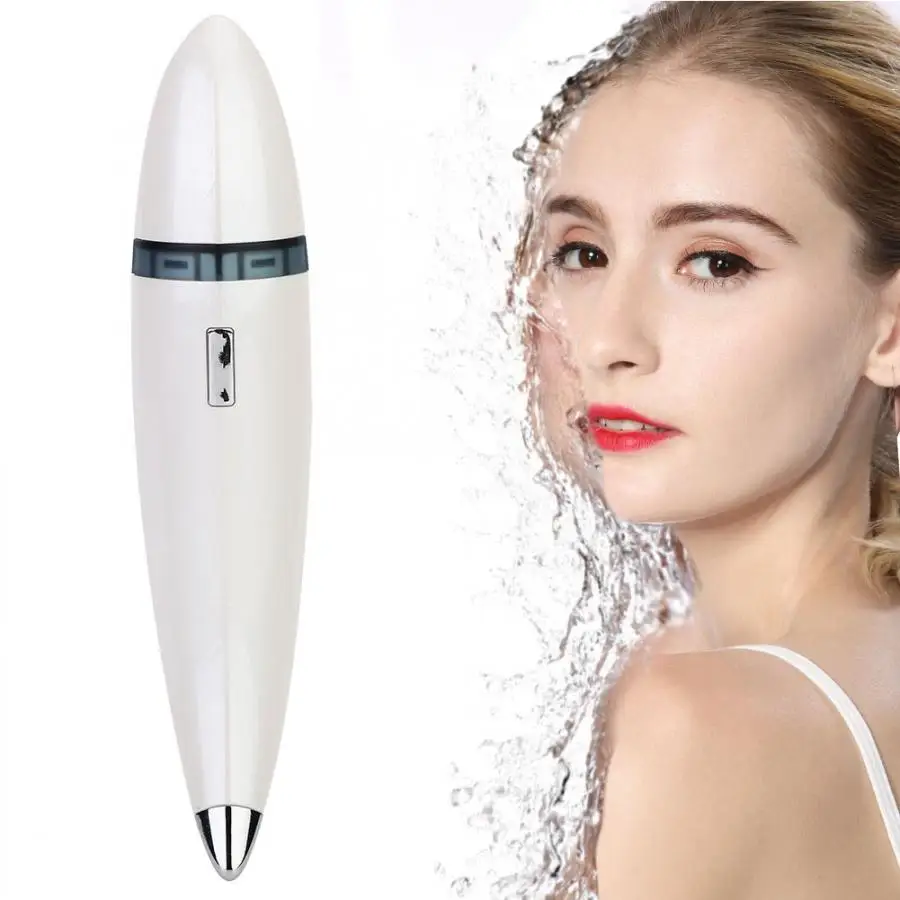 New Photon Inoic Ultrasonic Hot Compress Beauty Machine Face Massager Skin Care Silver L