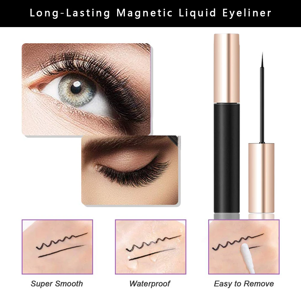 

10 pairs of magnetic eyelash CILIA convenient and efficient use of mink hair hand-made magnetic eyelashes Tweezers eyeliner