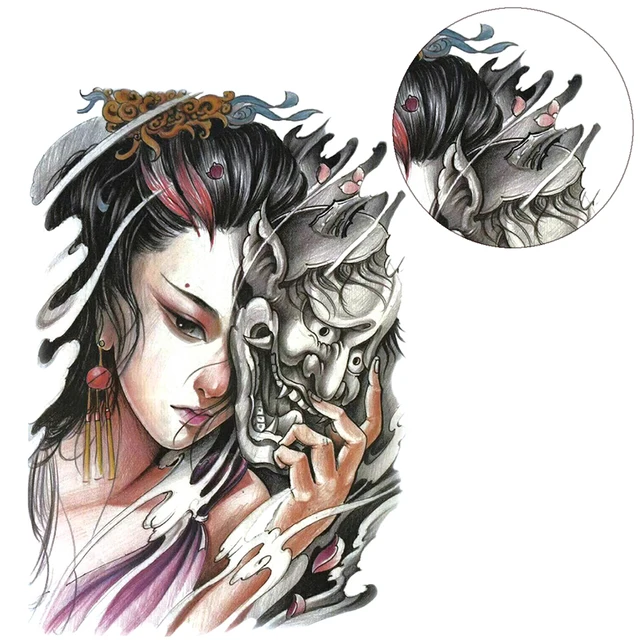 Geisha With Dragon Tattoo PNG Image  Transparent PNG Free Download on  SeekPNG