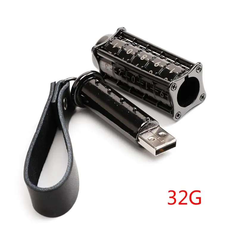 USB флэш-накопитель металлический Флешка U Stick 32G 64G USB2.0 цифровой пароль для данных брелок