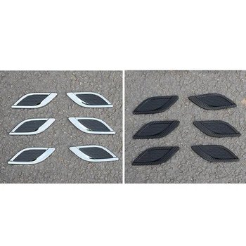 

Universal Car Cover Detector ABS Chrome Front Side Foliage Leaf Fender Vent Air Outlet Lamp Trim