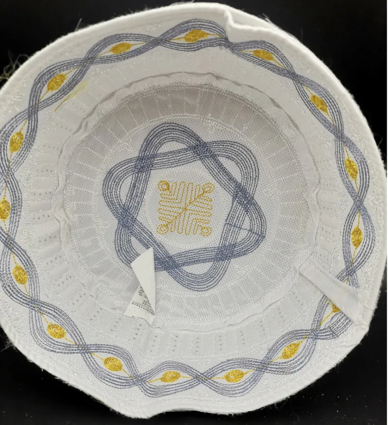 Topi Gray Male Bonnet Kappa Prayer Caps Muslim Hats India Islam Gorro Arabic Jewish Moslim Caps Pentagram Patterns Sombreros