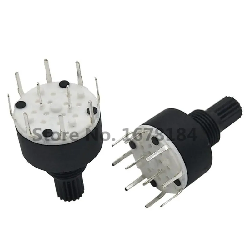 Interruptor de banda giratorio de plástico SR16, 2 piezas, 16MM, 2 polos, 3 4 posiciones, 1 polo, 5, 6, 8 posiciones, longitud del 15MM, eje, de banda - Luces e iluminación