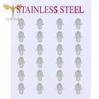 New Women's Earrings Religious Amulet Hand of Fatima Stud Earrings Multicolor Choose Stainless Steel Jewelry Wholesales 1
