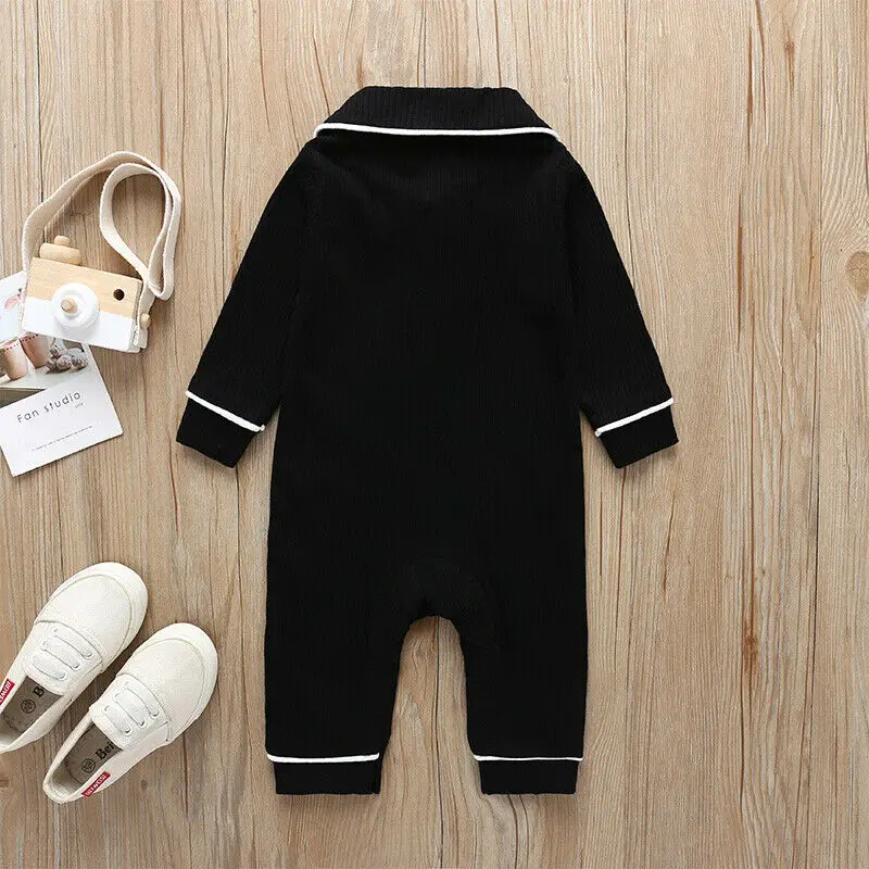 kids Spring Autumn Clothing Newborn Baby Girl Boy Bowknot Knitted Romper Jumpsuit Long Sleeve Clothes Outfits 6M-24M